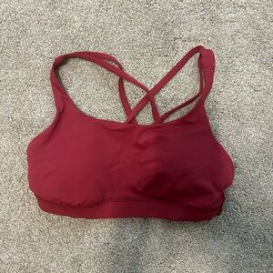 Red Lululemon Energy Bra Never Worn